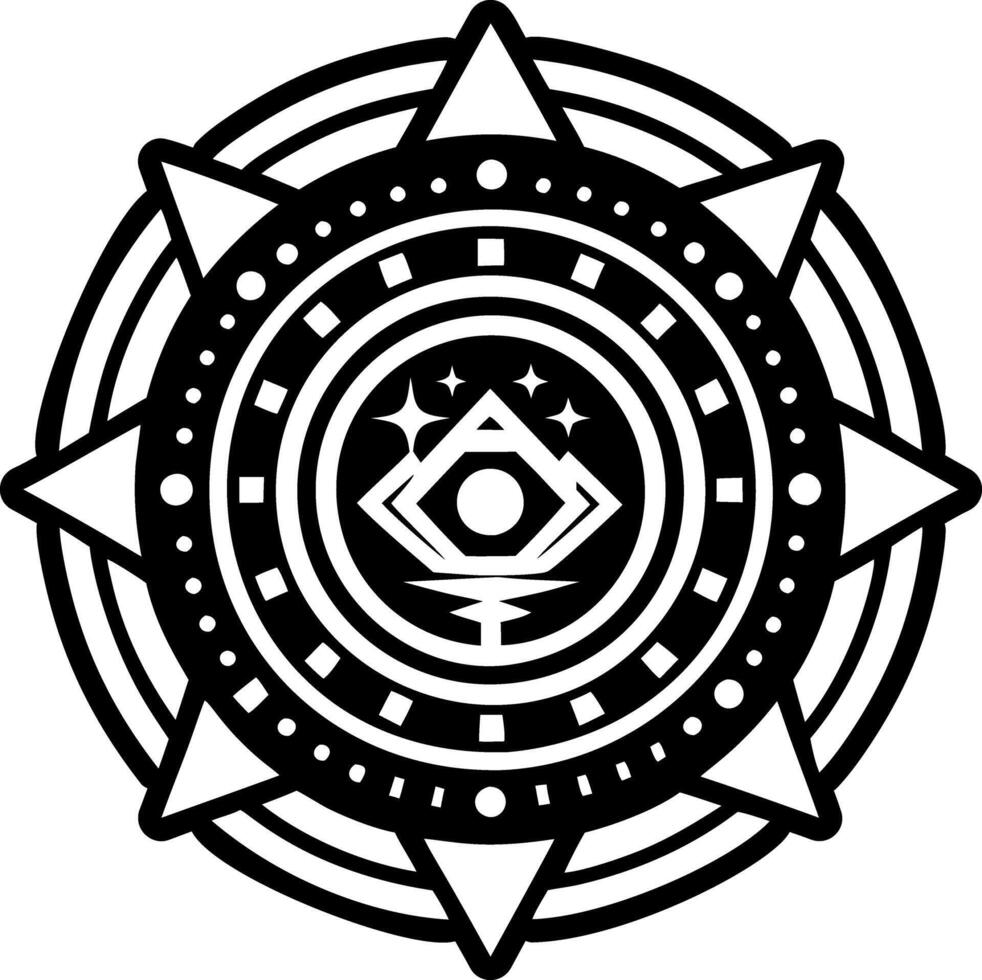 A solid style icon of cosmic portal symbol vector