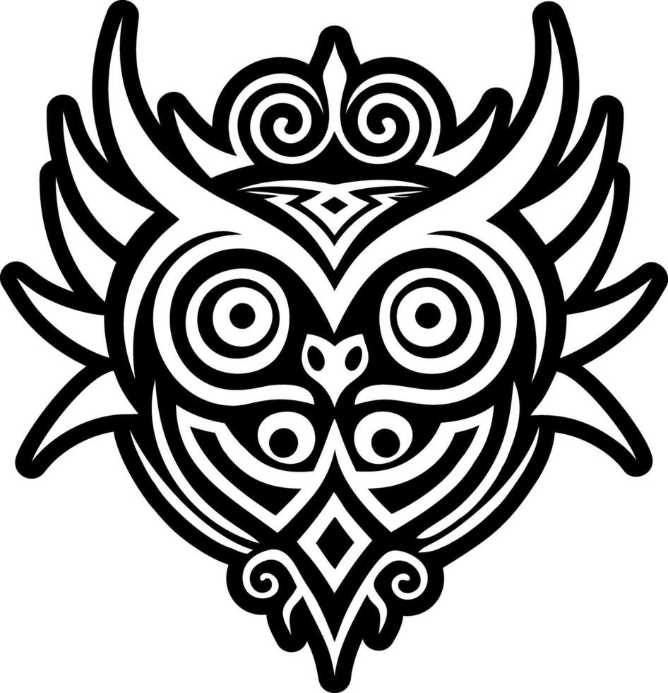 A glyph style icon of wisdom owl symbol vector