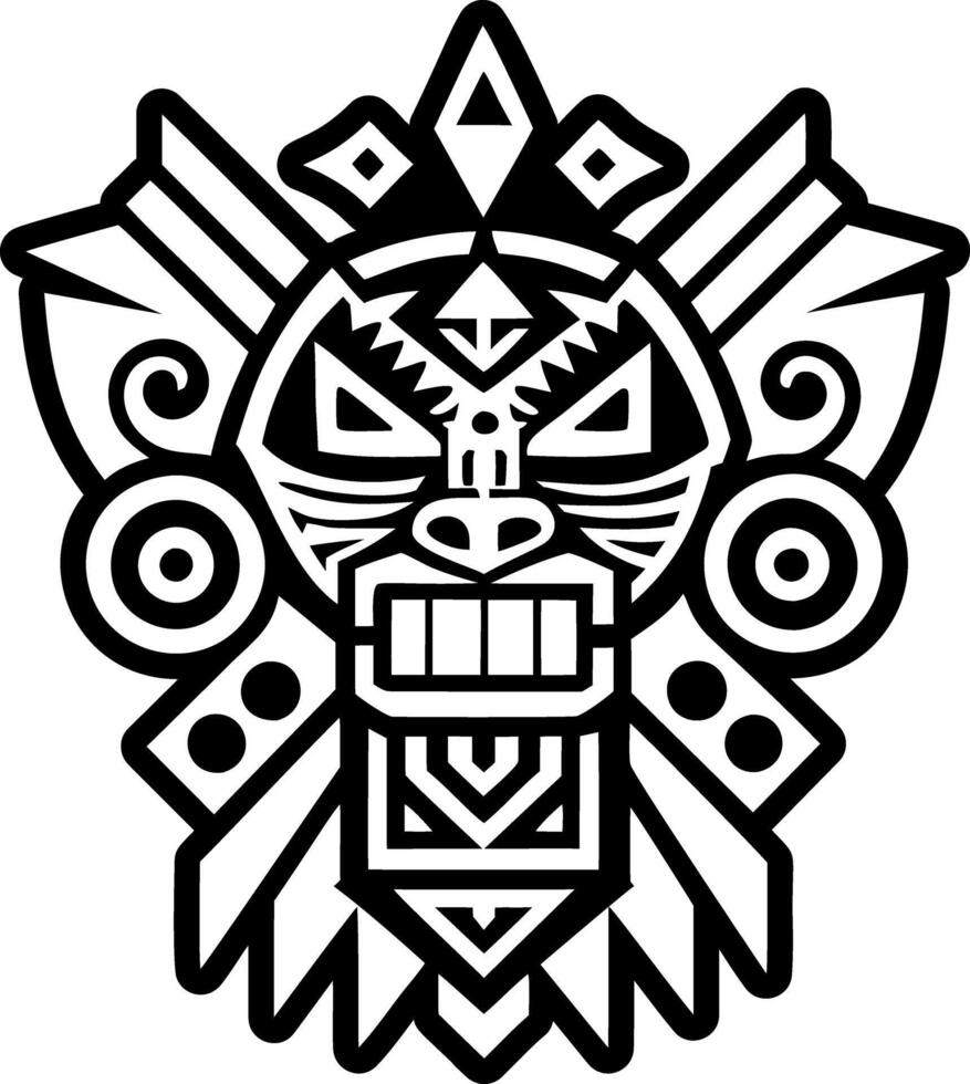 A glyph style icon of ancient totem tattoo vector