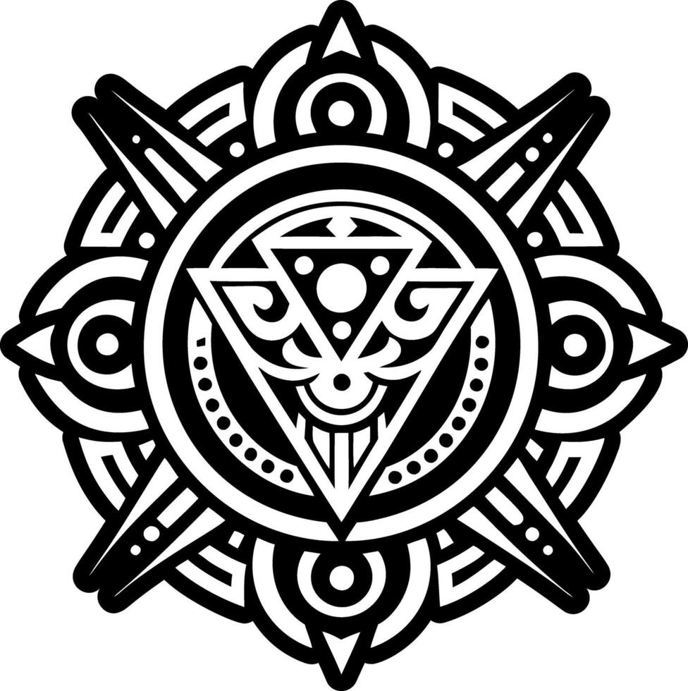 A solid style icon of shamanic symbol vector