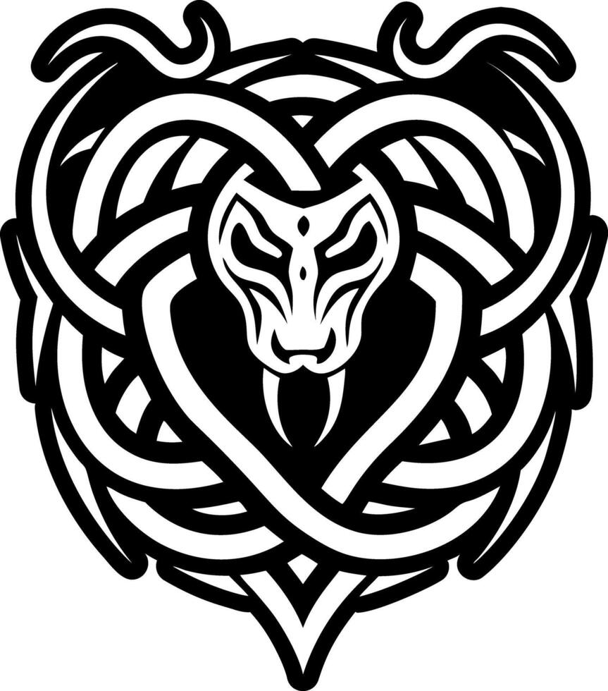 A filled style icon of rattlesnake symbol vector