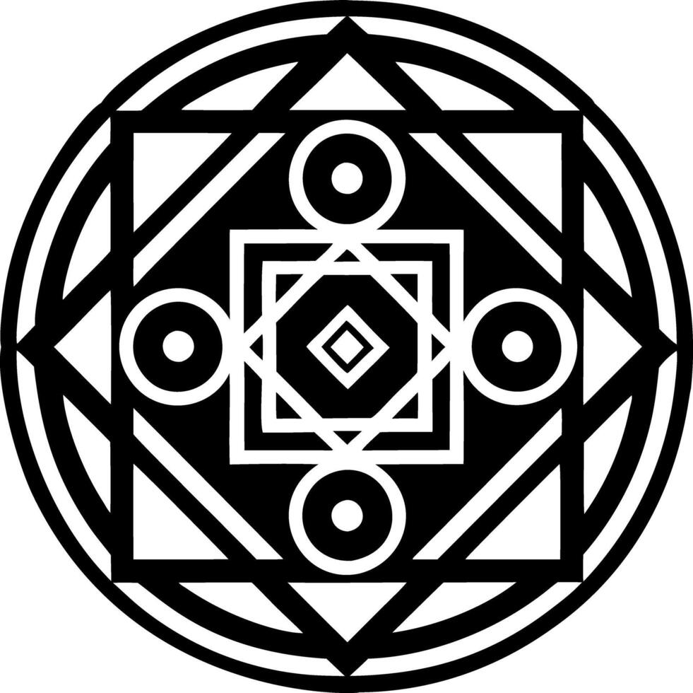 A filled style icon showing magic square vector