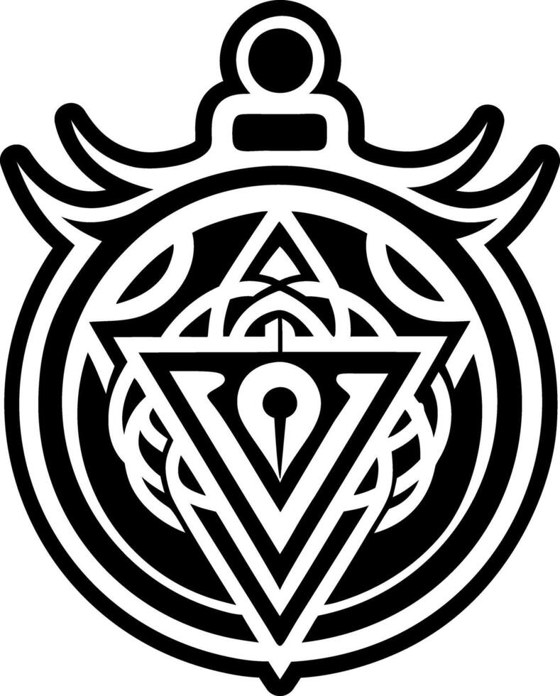 A filled style icon showing jewish pendant vector