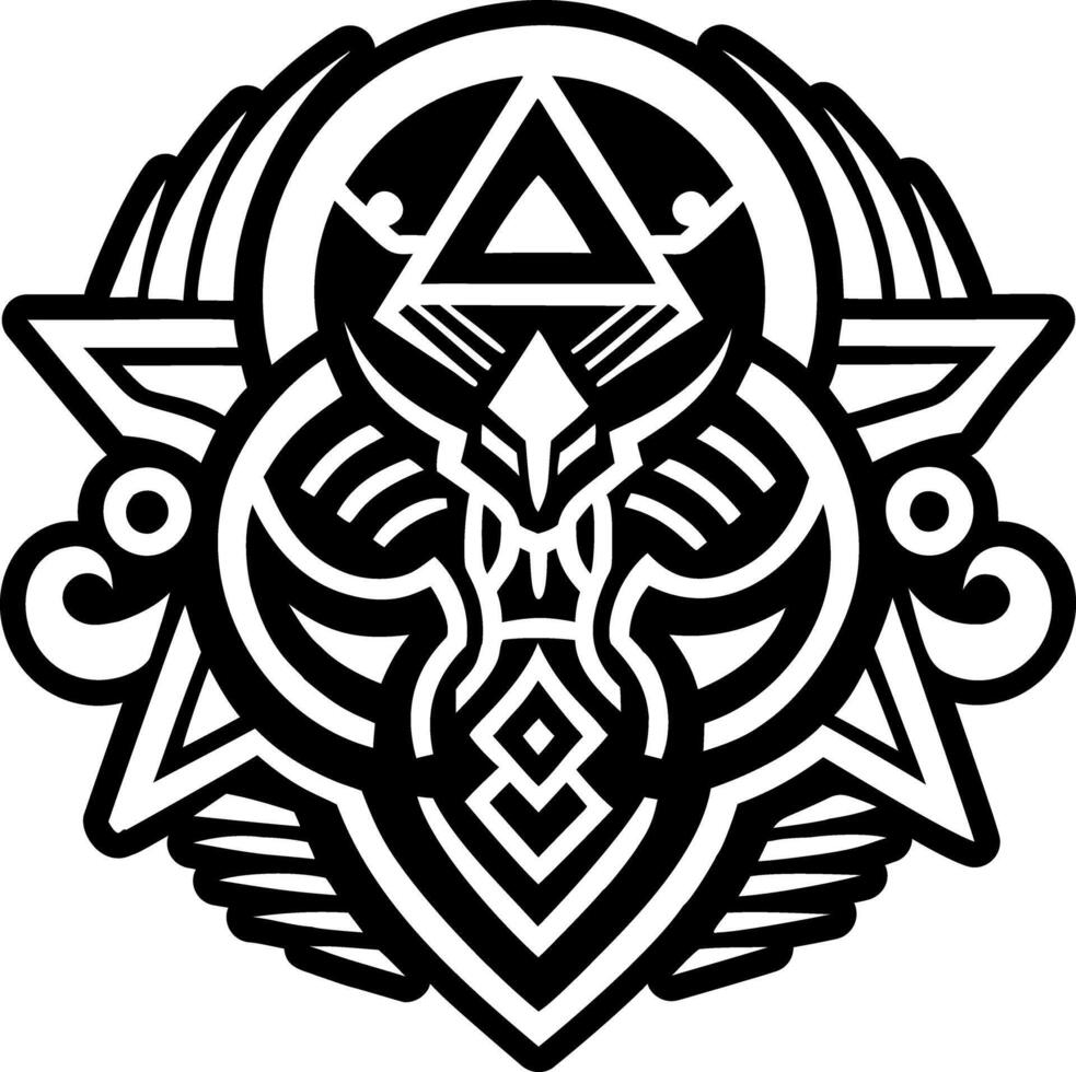 A solid style icon of wisdom symbol vector