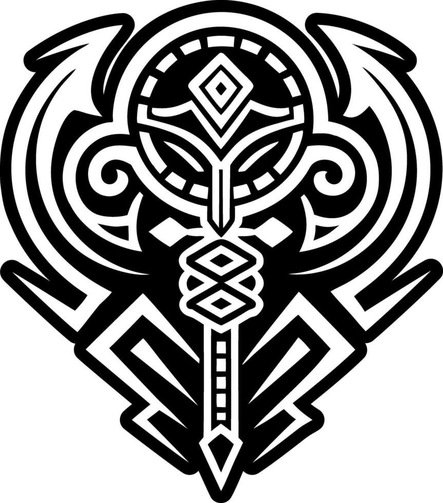 A glyph style icon of scepter symbol vector