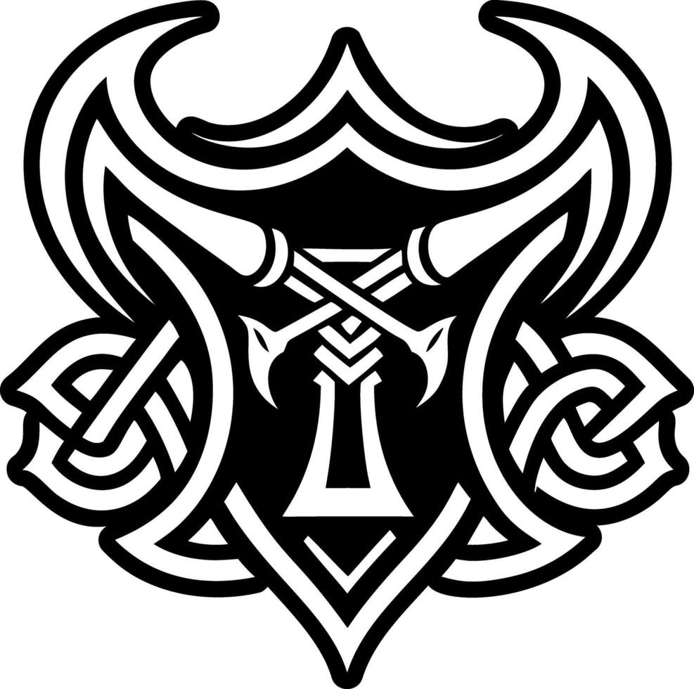 A filled style icon of horns symbol vector