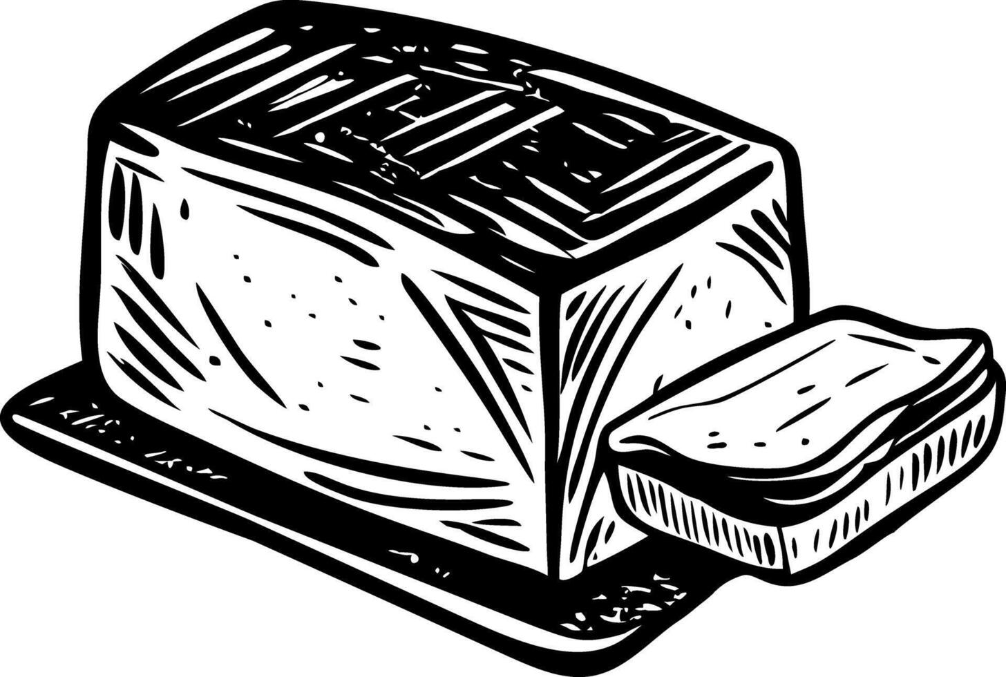 A vintage style illustration of butter vector