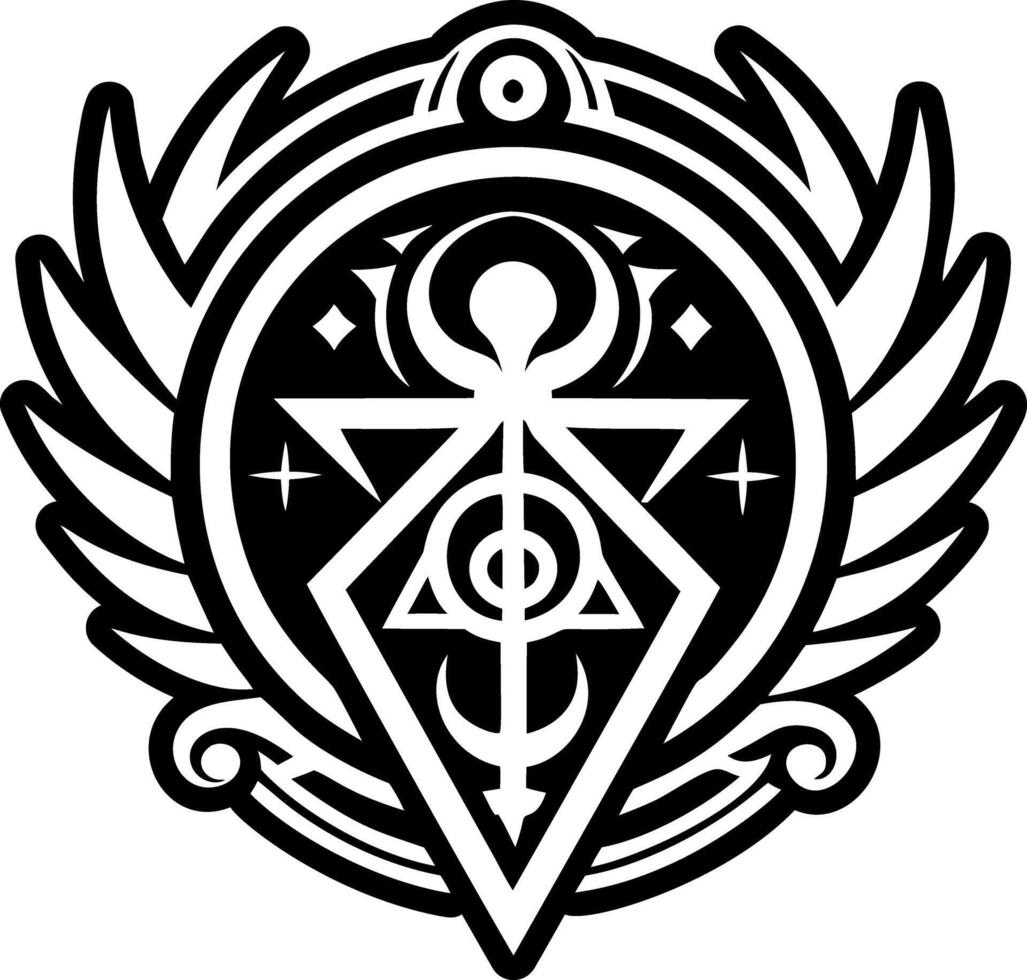 A glyph style icon of divine spirit symbol vector