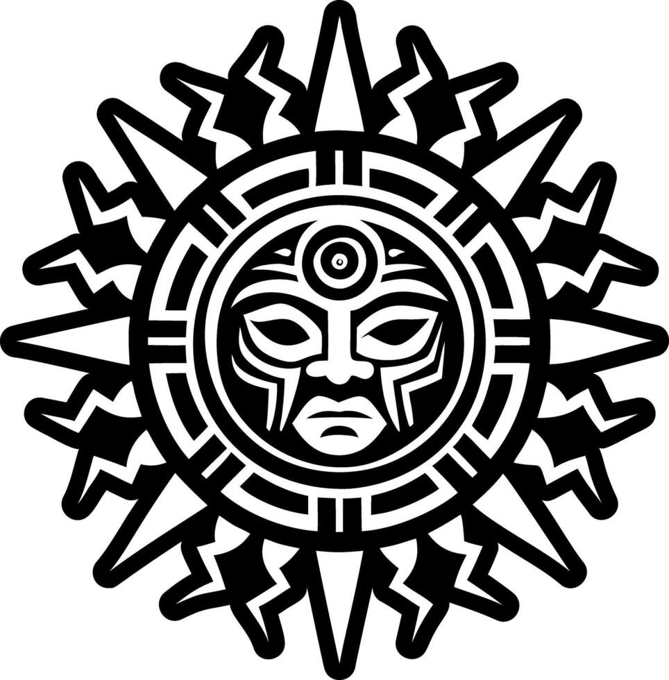 A filled style icon of sun god symbol vector