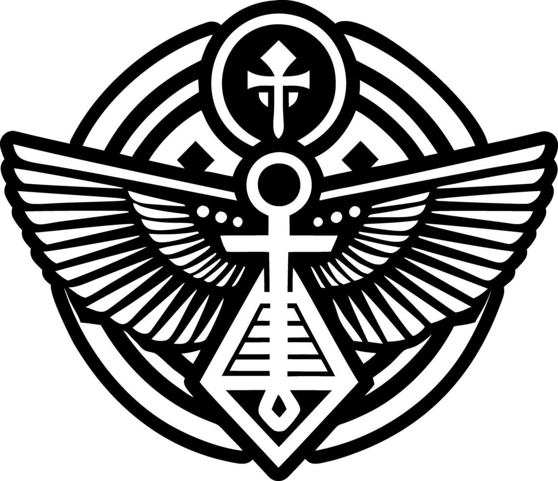 An icon showing exodus scene in filled style vector