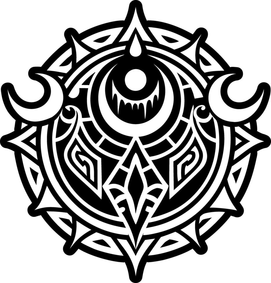 A filled style icon of sacred moon symbol vector