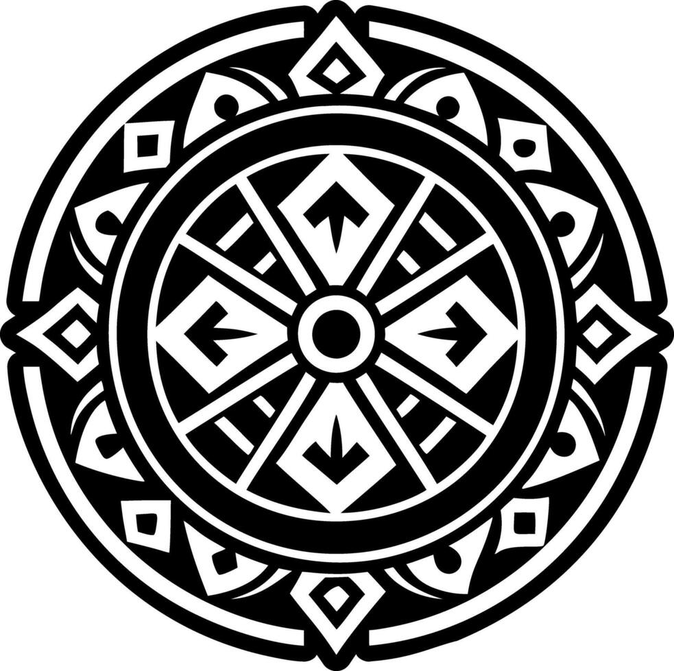 A solid style icon of cross pattern symbol vector