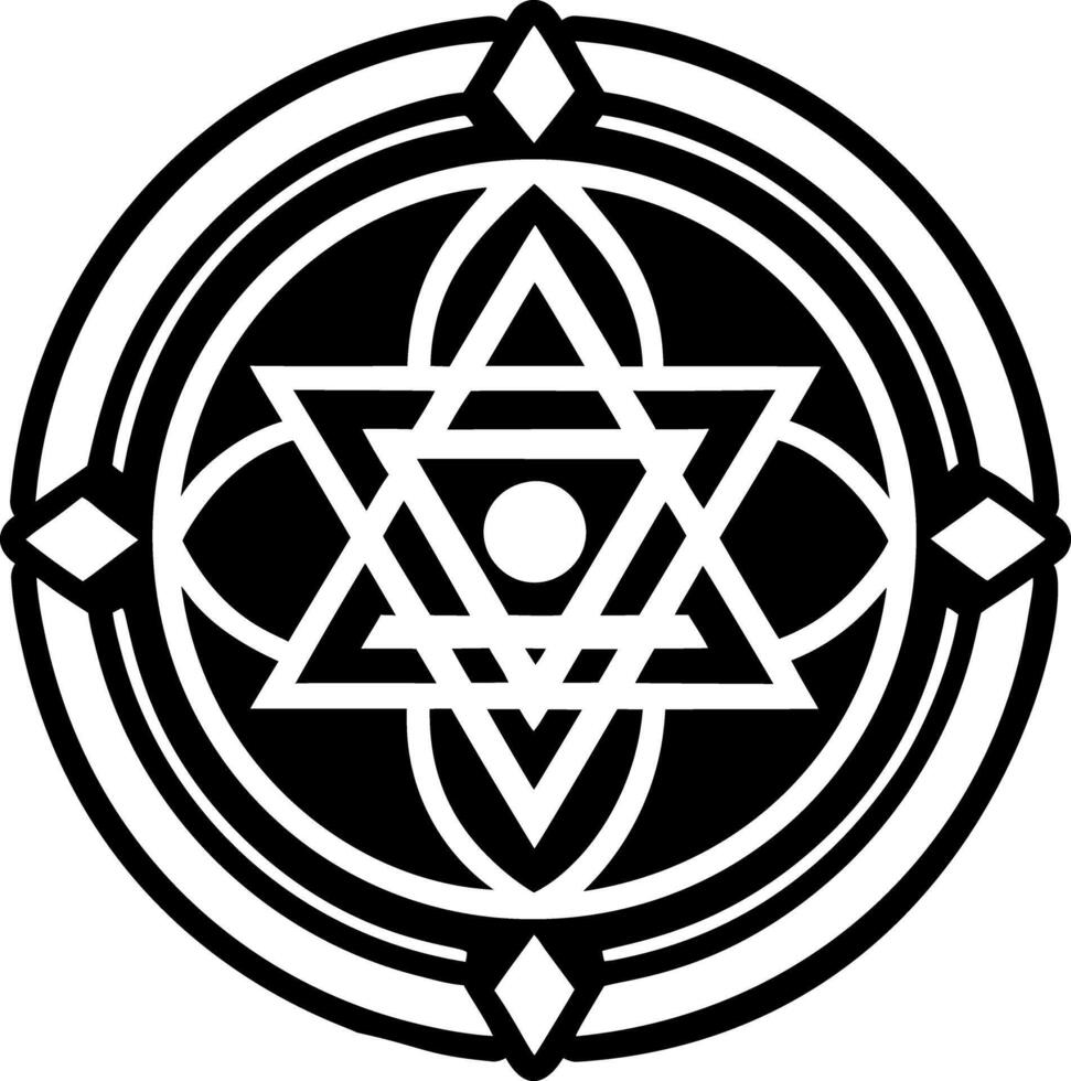 A filled style icon of divine ration tattoo vector