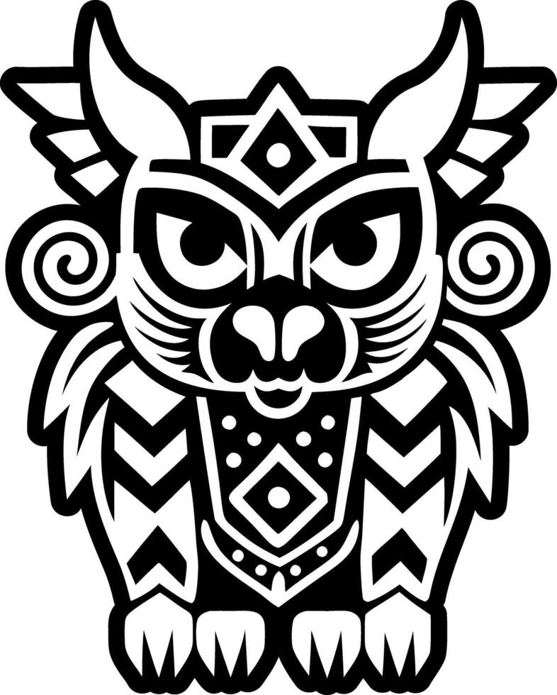 A solid style icon of animal totem symbol vector
