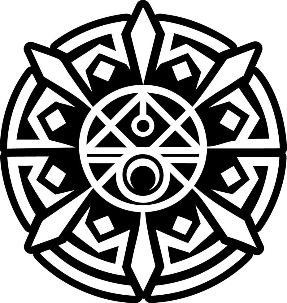 A solid style icon of native journey symbol vector