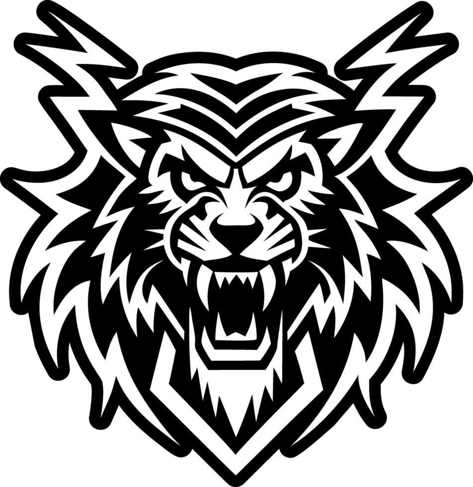 A solid style icon of animal roar symbol vector