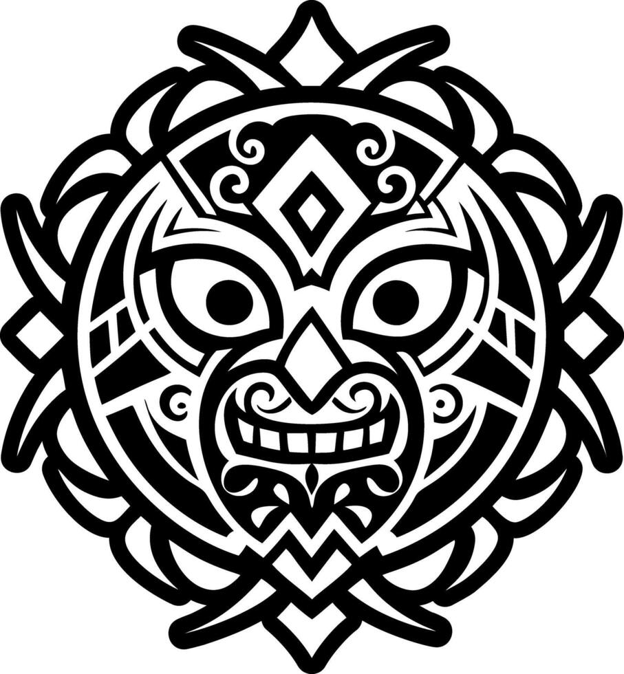 A solid style icon of native god symbol vector