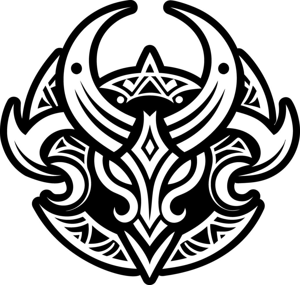 A filled style icon of animal horns symbol vector