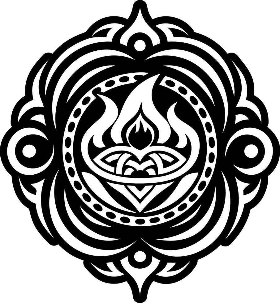 An icon depicting jewish tattoo in glyph style vector