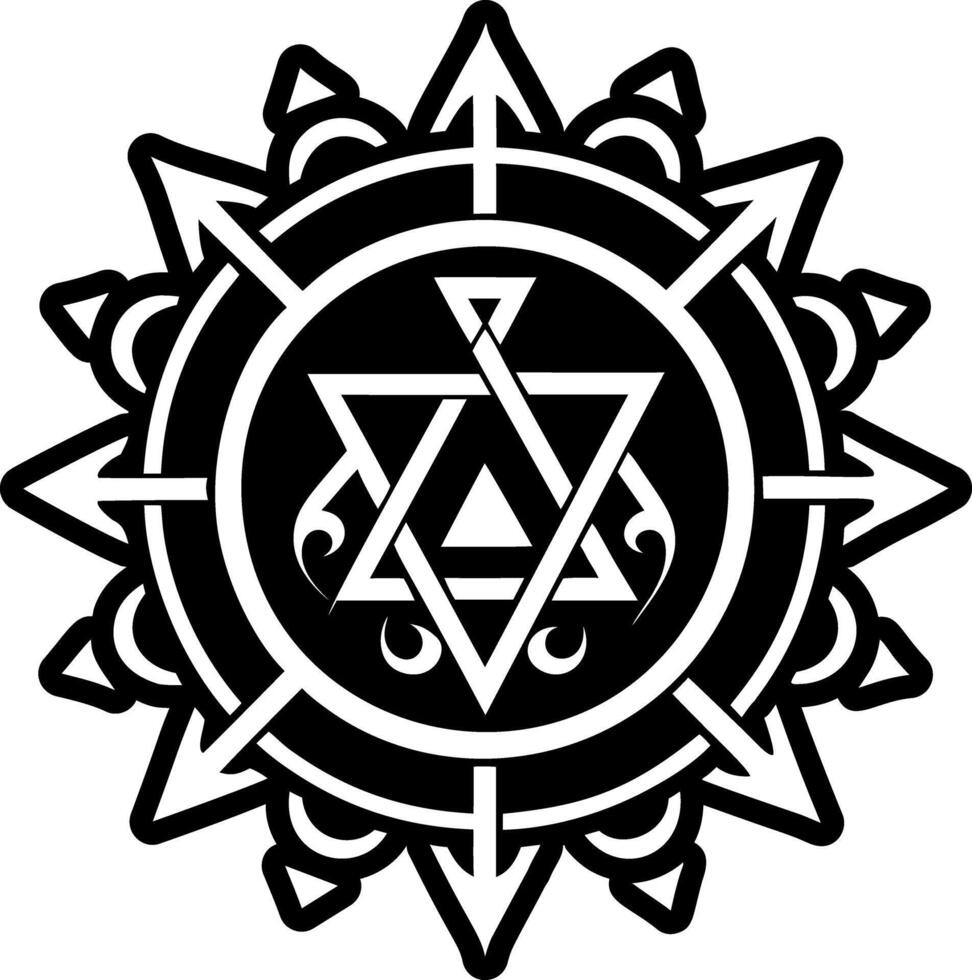 A filled style icon showing israelite sign artwork vector
