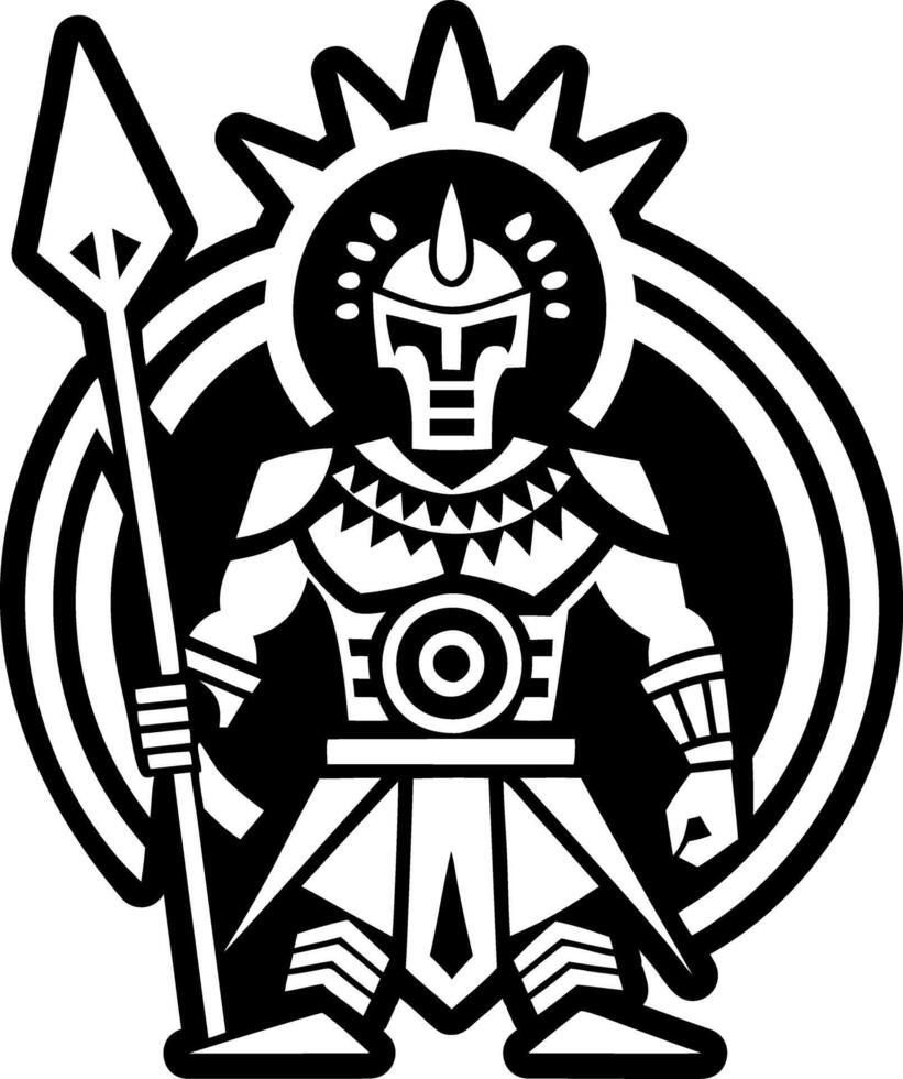 A filled style icon of tribal warrior symbol vector