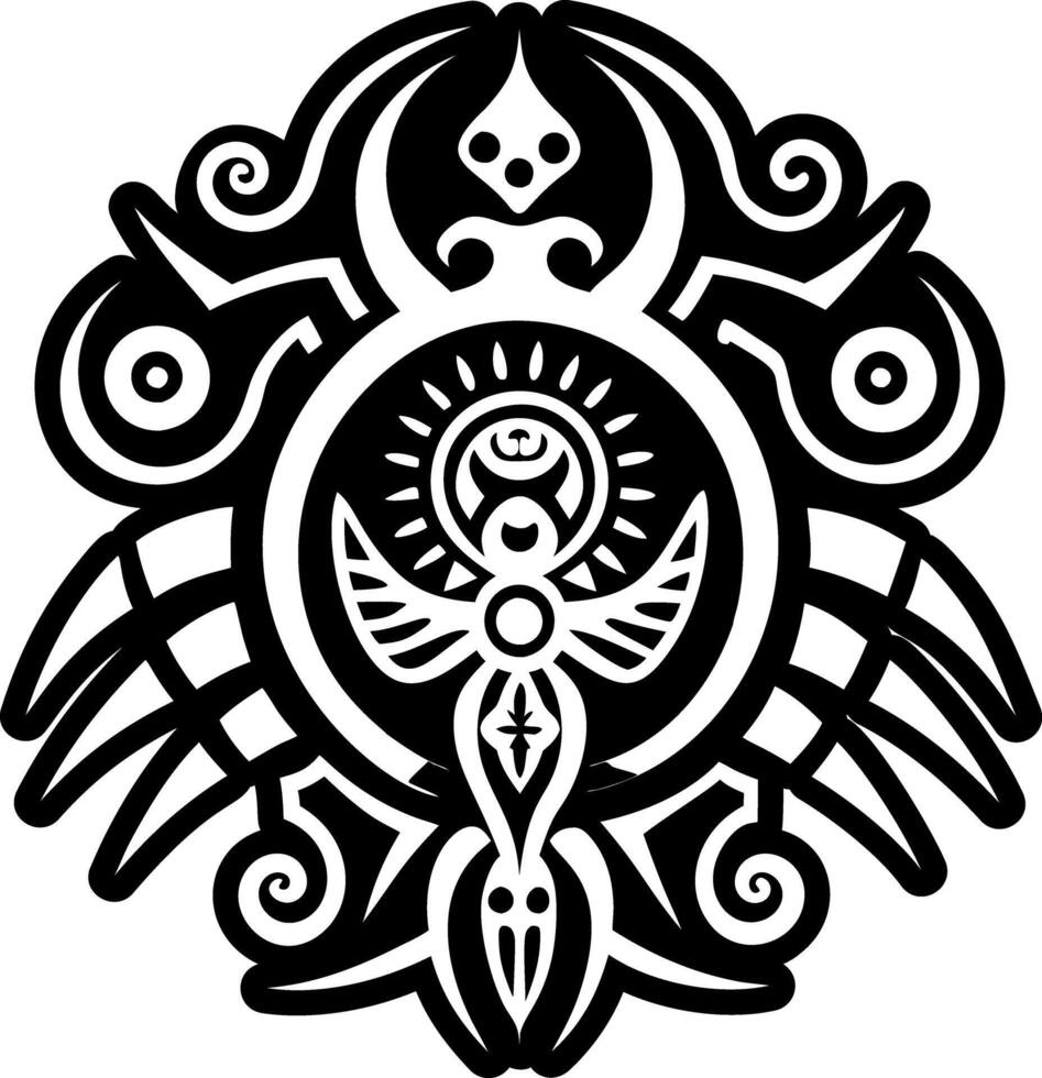 A filled style icon of cave artwork symbol vector