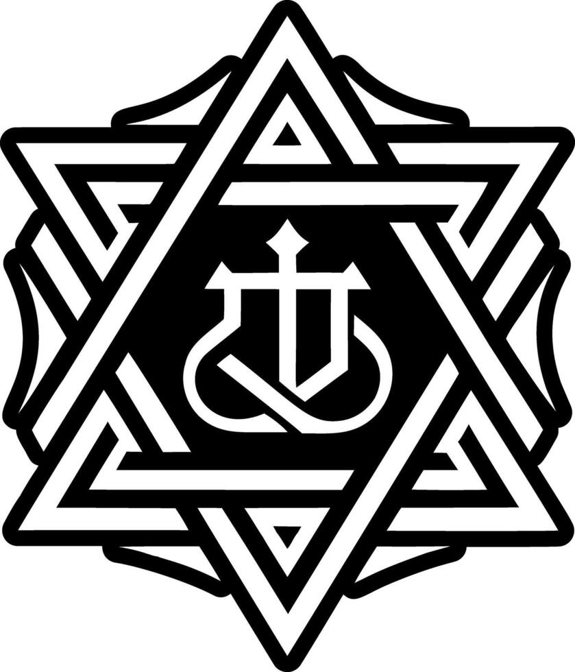 An icon depicting chai symbol in glyph style vector