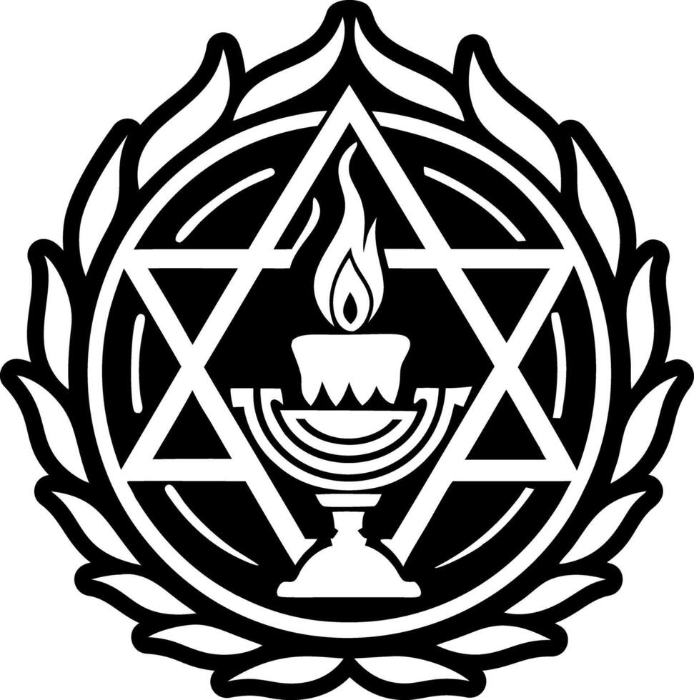 A filled style icon depicting havdalah ceremony candle vector