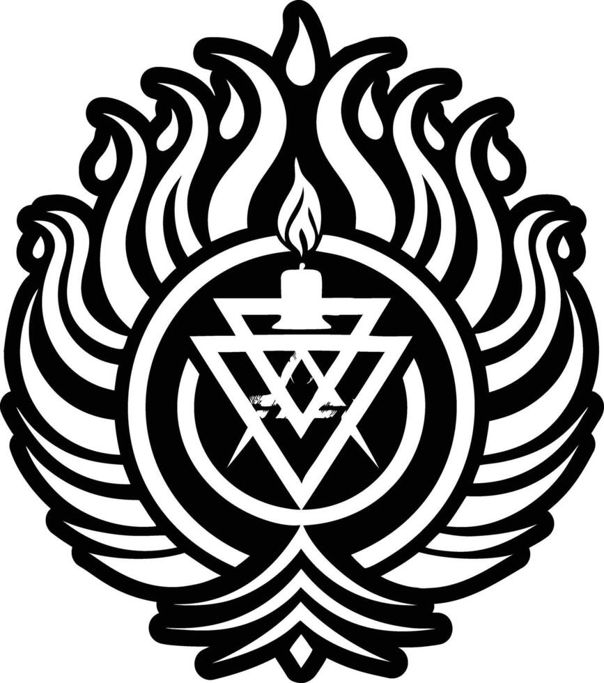 An icon depicting havdalah candle in glyph style vector