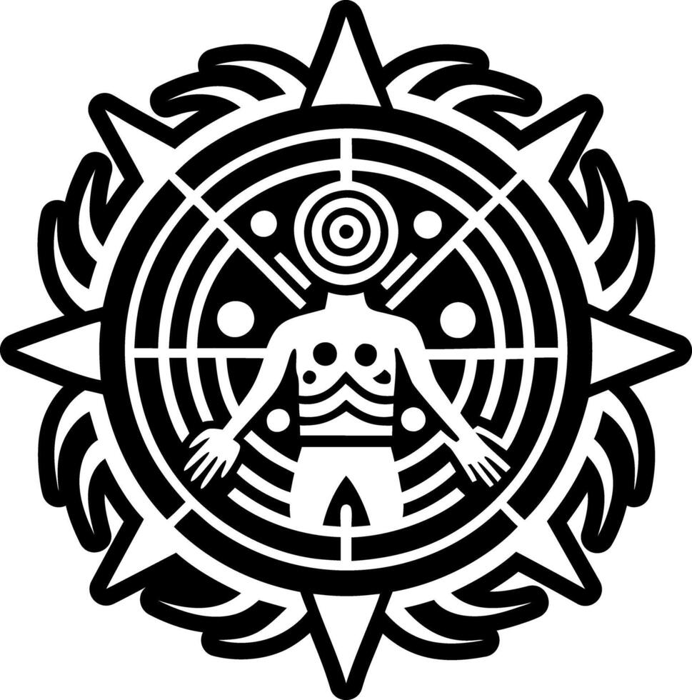 A filled style icon of astral protection tattoo vector