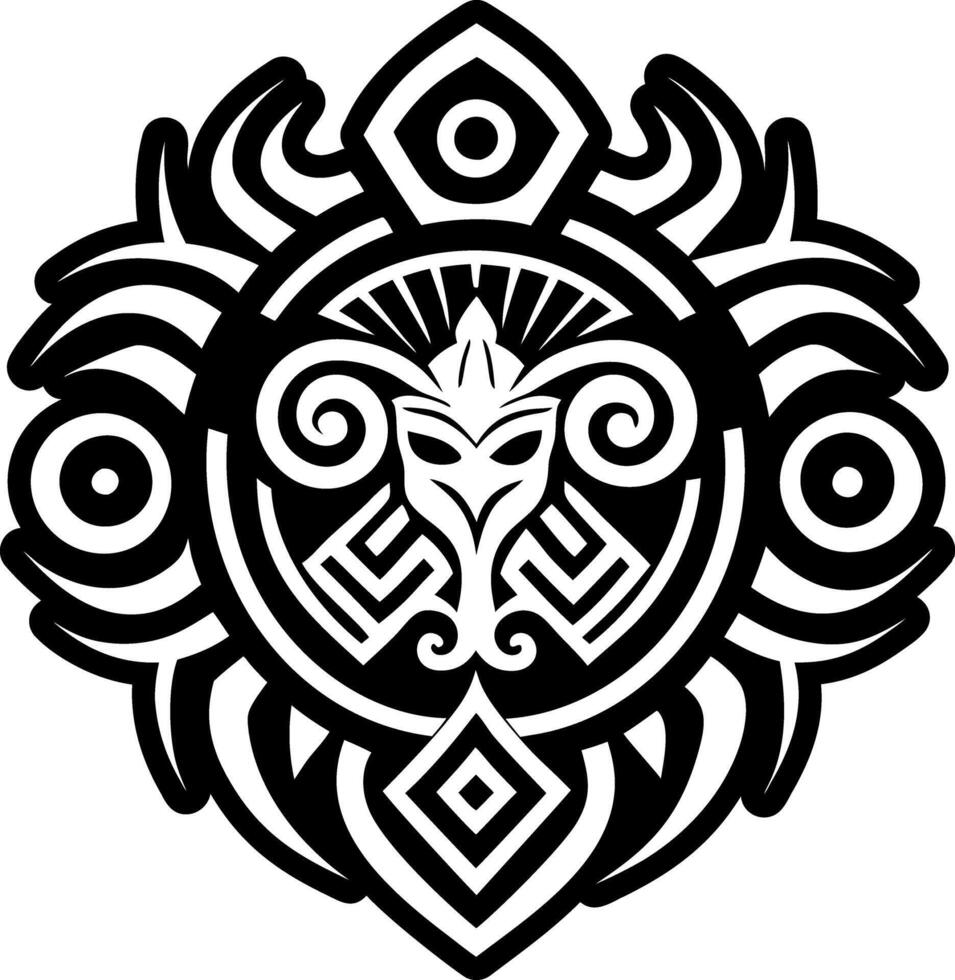 A filled style icon of tribal healer symbol vector