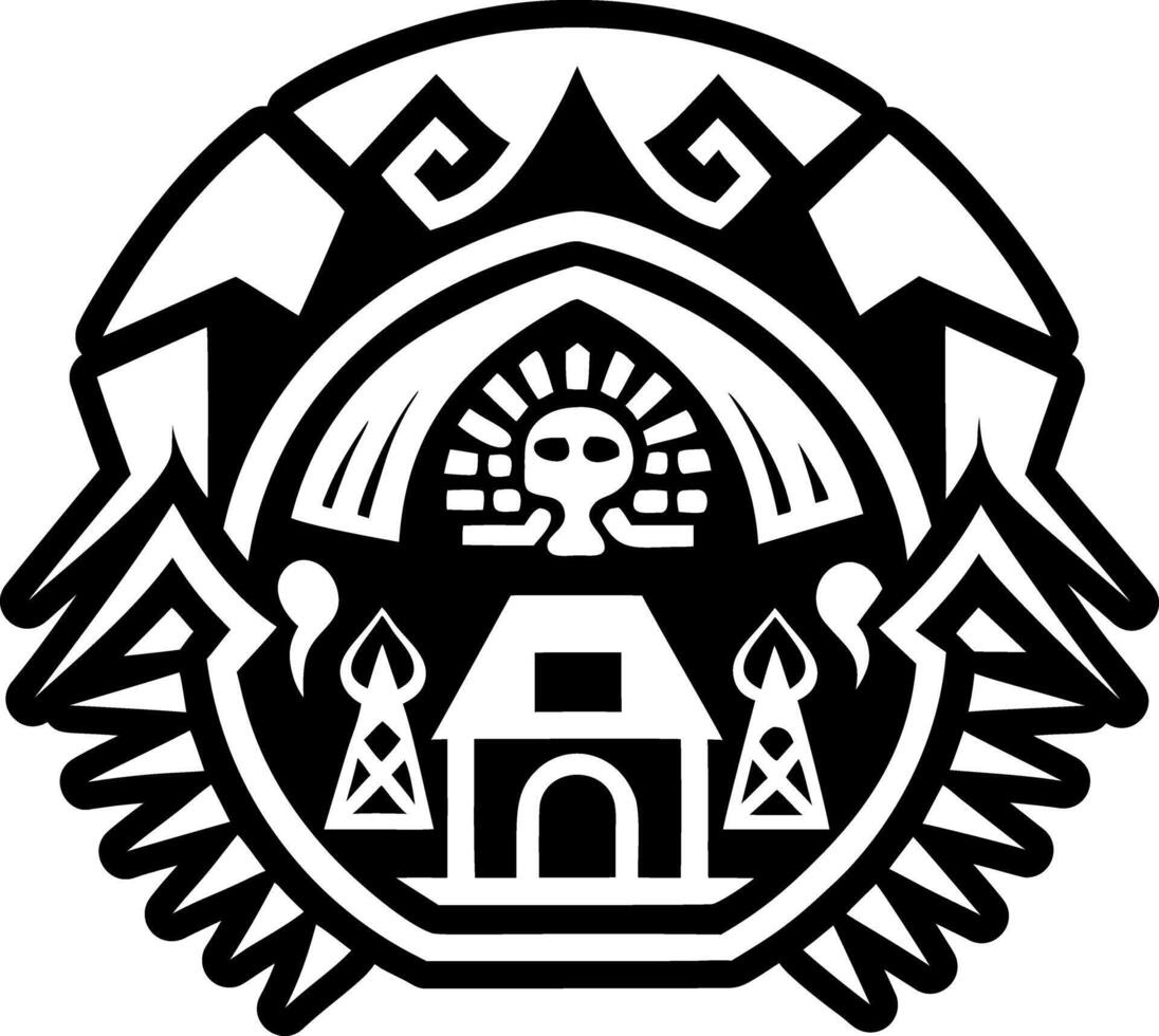 A filled style icon of cave dwelling symbol vector
