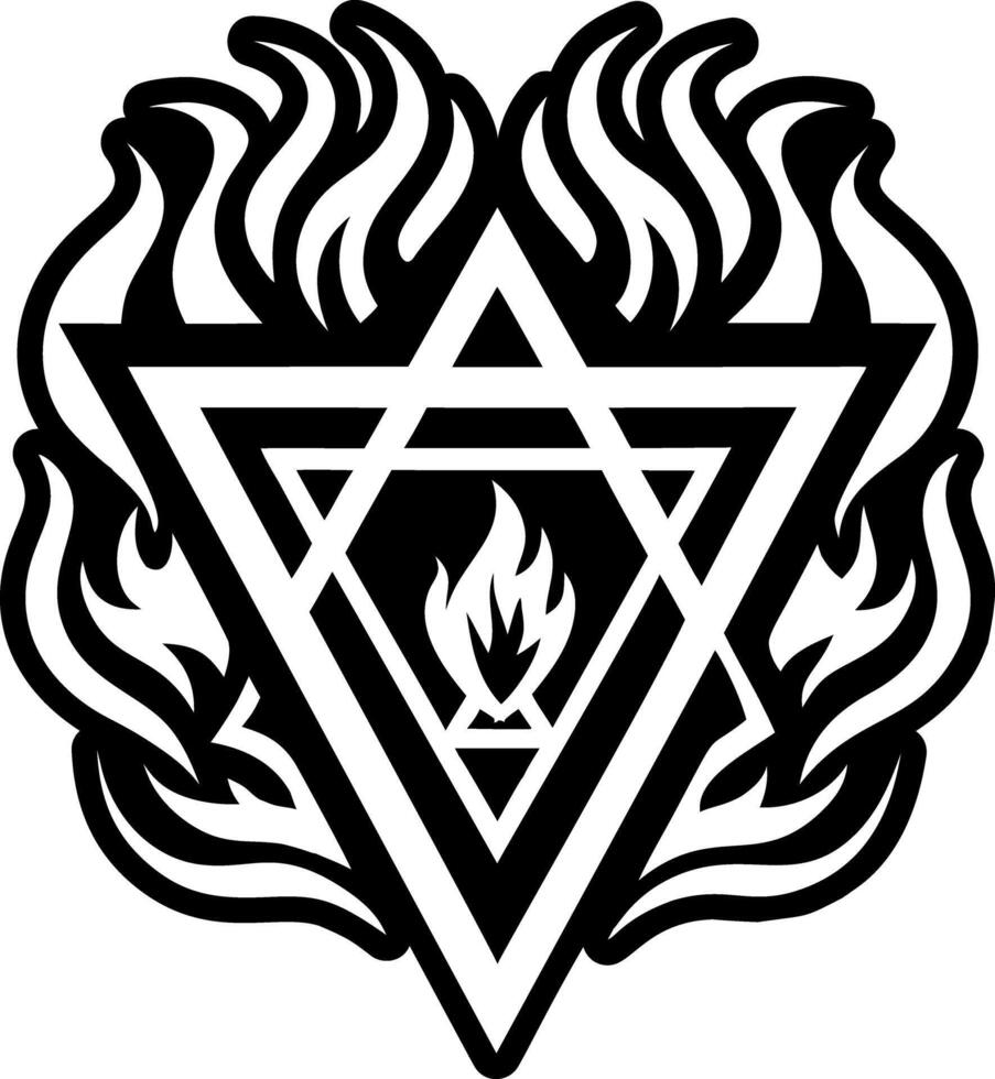 A glyph style icon showing eternal flame burning vector