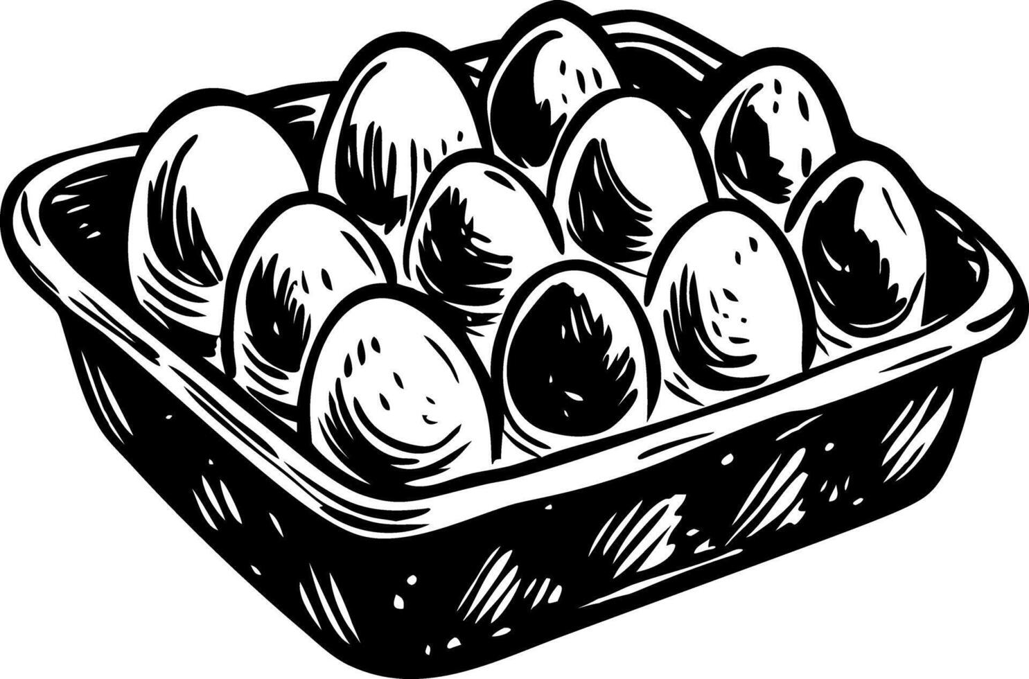 A vintage style illustration of fresh eggs vector