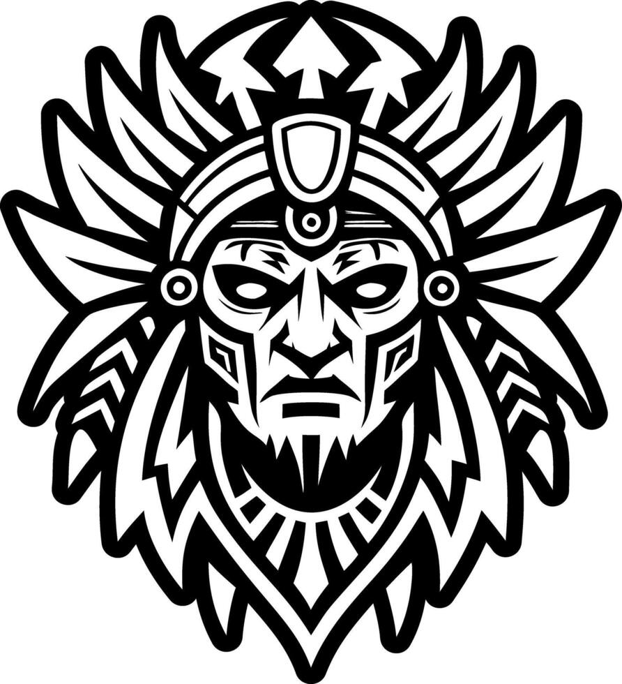 A filled style icon of war paint tattoo vector