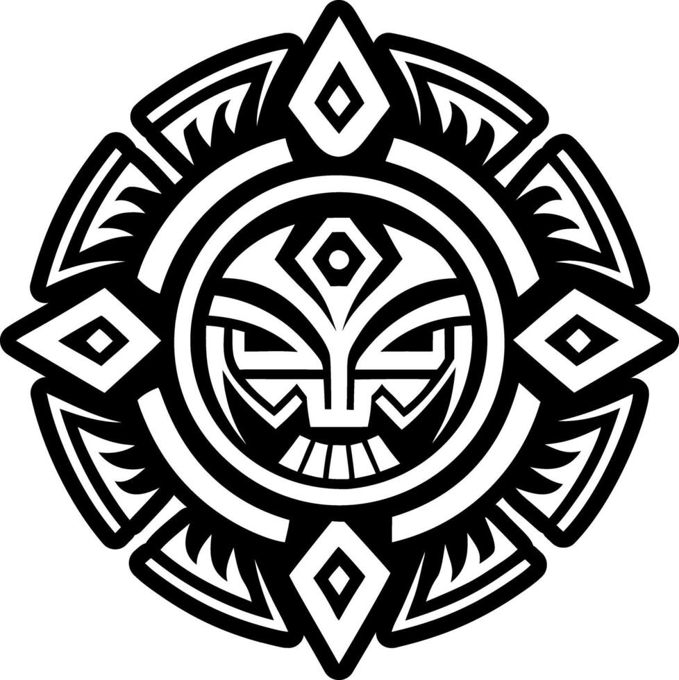 A glyph style icon of primitive artwork symbol vector