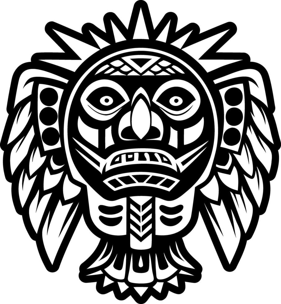 A filled style icon of totem symbol vector