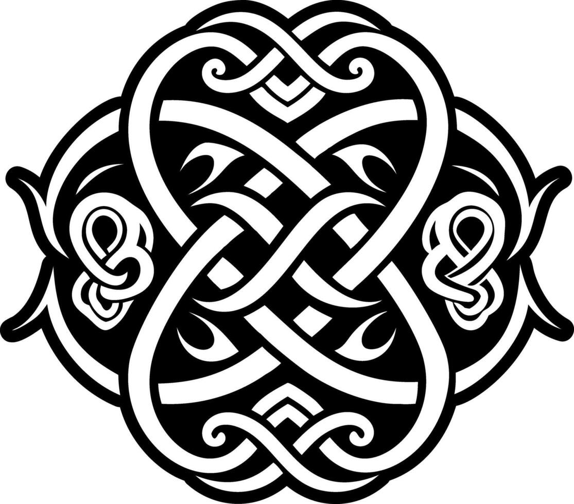 A glyph style icon of interwoven symbol vector