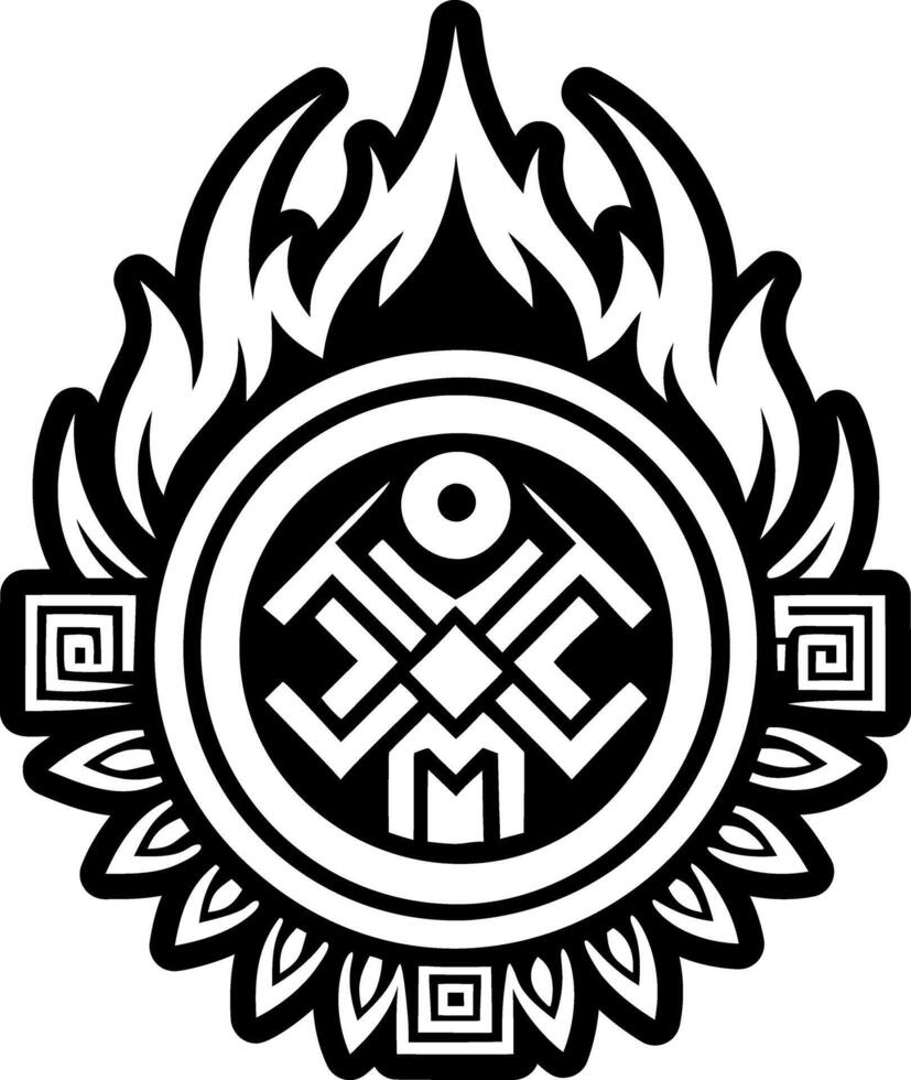 A filled style icon of sacred fire symbol vector