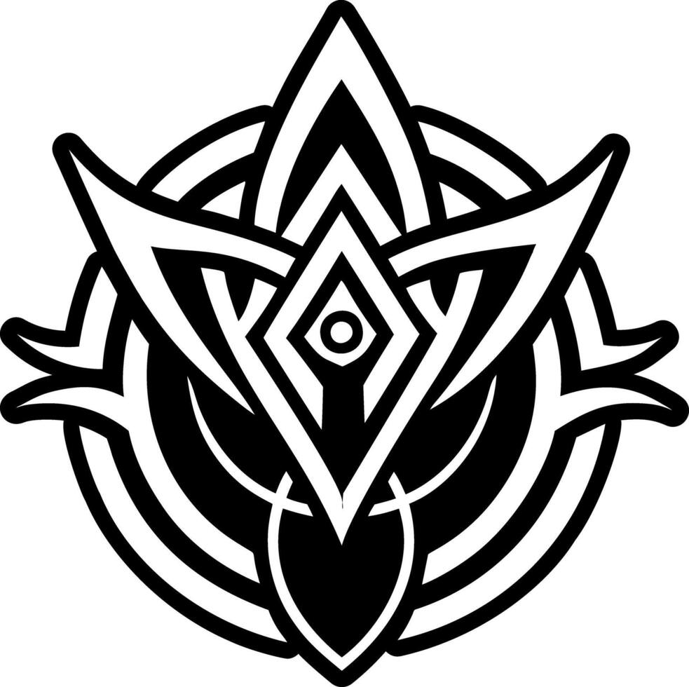 A filled style icon of brotherhood symbol tattoo vector