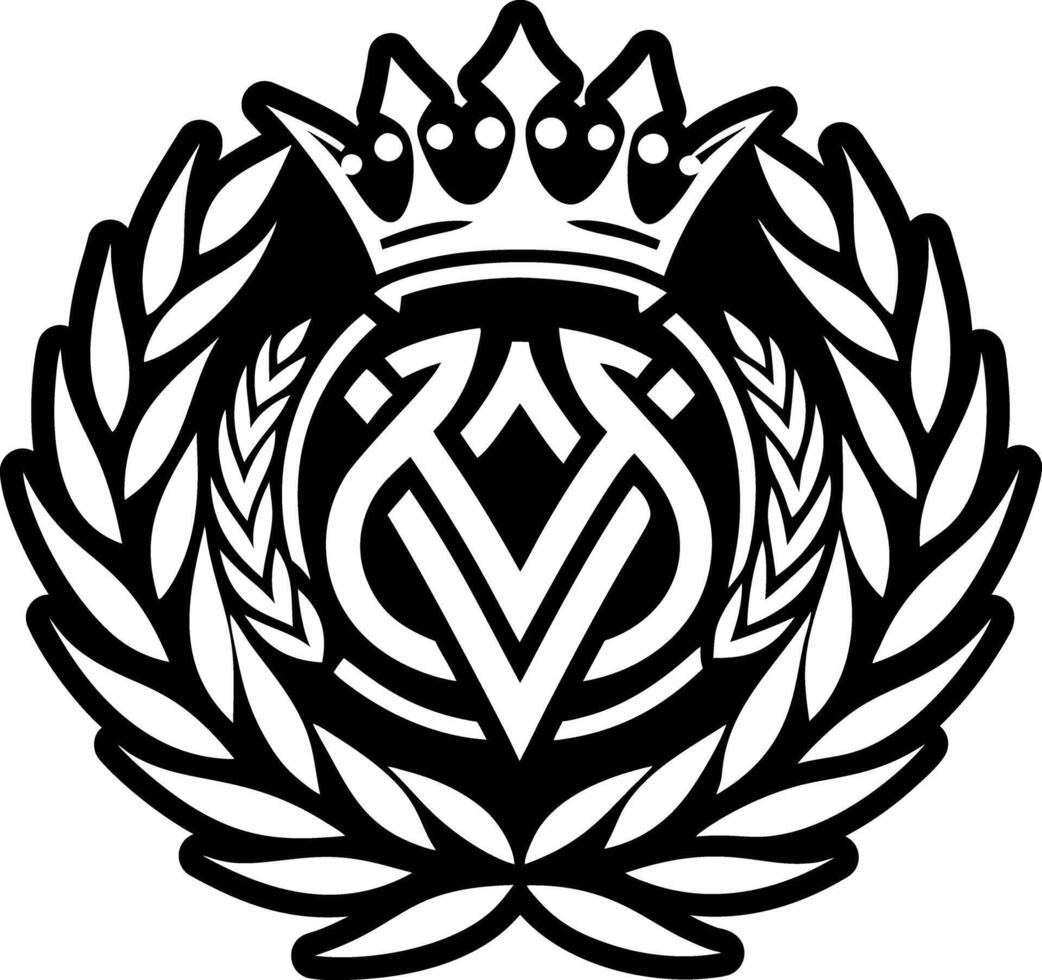 A glyph style icon of crown tattoo vector