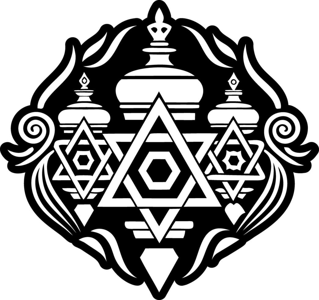 A glyph style icon depicting rimonim symbol vector