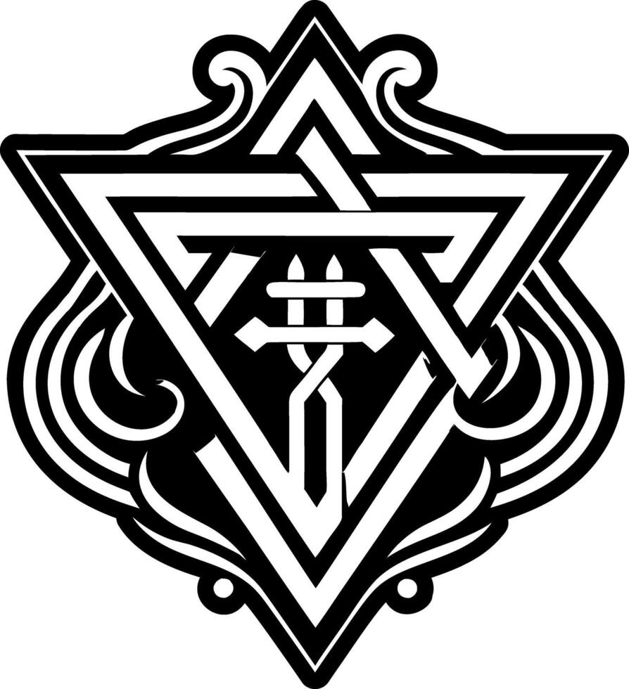 Solid icon showing jewish faith symbol vector