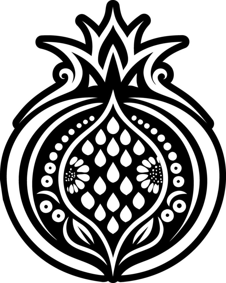 A filled style icon depicting pomegranate vector