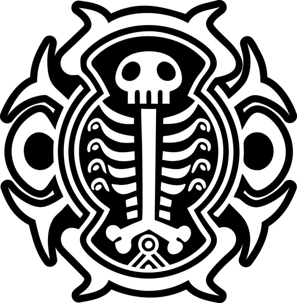 A solid style icon of skeleton symbol vector