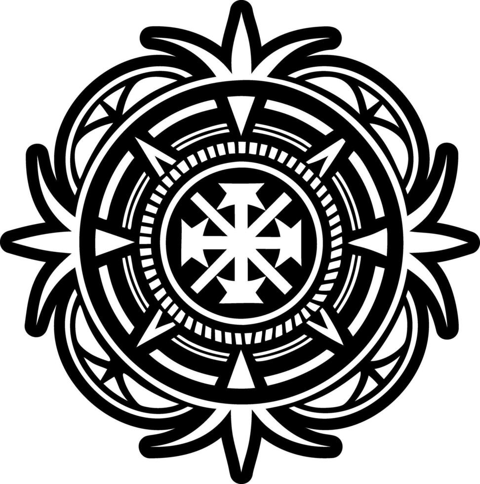 A glyph style icon of neolithic art symbol vector
