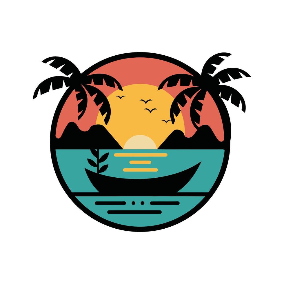 Sail to Serenity T Shirt Illustration vector
