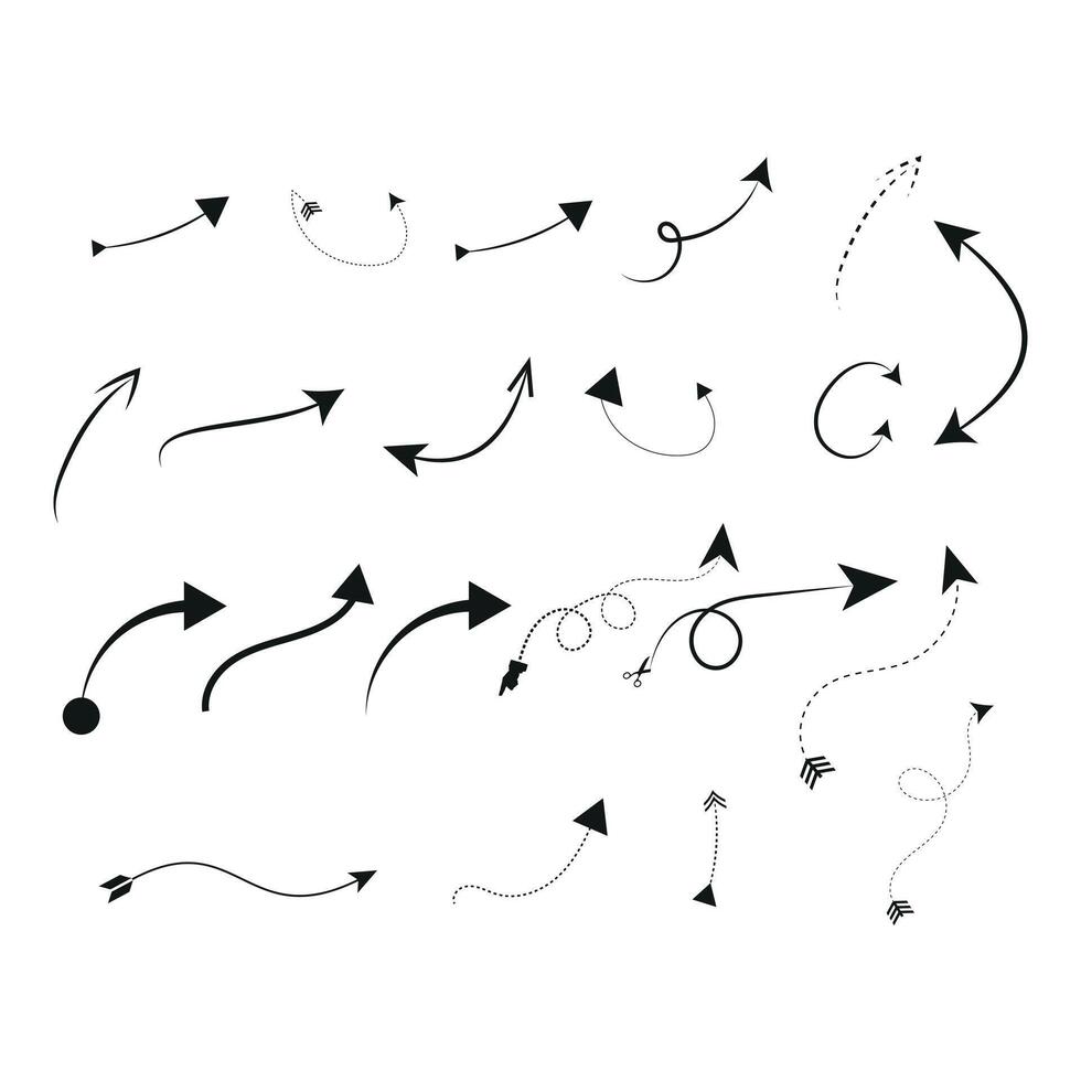 Hand Drawn Arrows Collection vector
