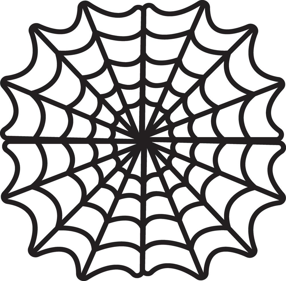 Spiderweb Silhouette Design On White Background vector