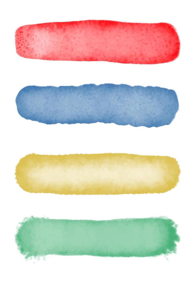 Abstract horizontal watercolor stripes in vibrant colors vector